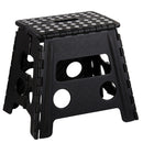 1 of 2:Home Basics Large Plastic Folding Stool with Non-Slip Dots, Black 