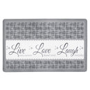 3 of 4:Achim Live Love Laugh Decorative Anti-Fatigue Mat, Grey, 18x30 Inches 
