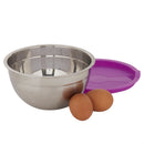 3 of 4:Home Basics 6-Piece Stainless Steel Nesting Mixing Bowls with Lids 