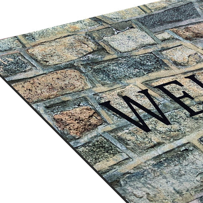 7 of 9:Achim Welcome Stone Heavy Duty Outdoor Mat, Gray, 18x30 Inches 