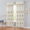6 of 7:Brynn Embroidered Rod Pocket Panel With Attached Valance and Backing, 54x90 Inches 