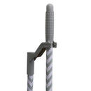 2 of 4:Home Basics Chevron Upright Angled Broom and Plastic Dust Pan Set with Comfort Grip Handle, Grey 