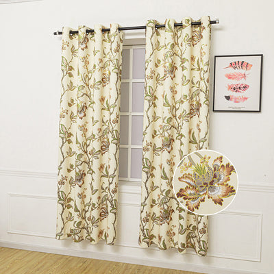 2 of 8:Melania Floral Room Darkening Window Panel, 54x84 Inches 