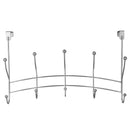 3 of 5:Home Basics Shelby 5 Hook Over the Door Hanging Rack, Silver 