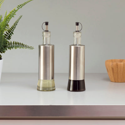 2 of 3:Home Basics Essence Collection Juego de aceite y vinagre de 2 piezas 