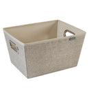 1 of 4:Simplify Medium Grommet Storage Bin in Faux Jute 