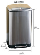 7 of 7:Home Basics 30 Liter Soft-Close Waste Bin 