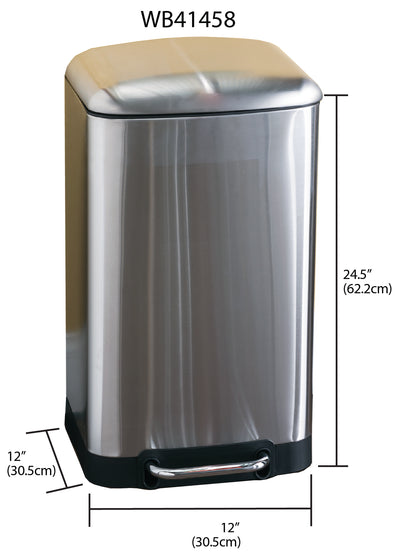 7 of 7:Home Basics 30 Liter Soft-Close Waste Bin 