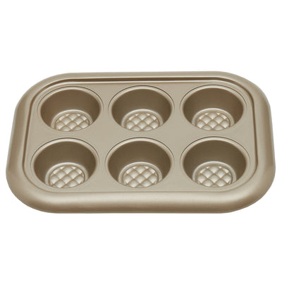 2 of 5:Home Basics Aurelia Non-Stick 6-Cup Carbon Steel Cookie Sheet, Gold 