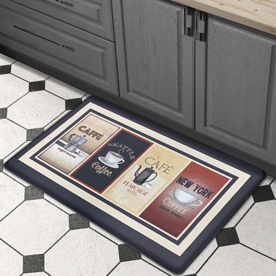 4 of 5:Cozy Cafe Decorative Anti-Fatigue Kitchen Mat, 18x30 Inches 