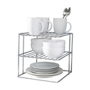 2 of 4:Étagère d'angle jumbo à 3 niveaux Neu Home en chrome 