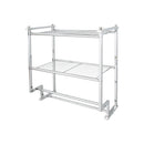 1 of 4:Neu Home 2 Tier Wall Mounted Shelf with Towel Rack 