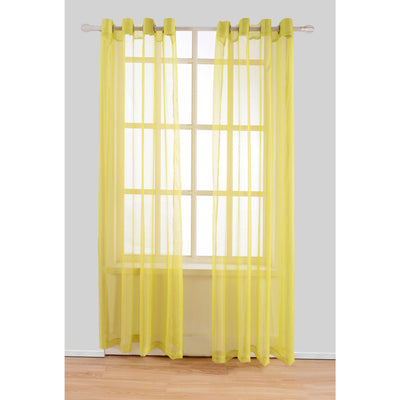 7 of 17:Harper Solid Sheer Voile Grommet Window Panel, 54x84 Inches 