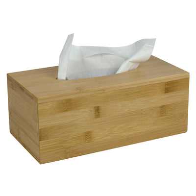 1 of 5:Home Basics Rectangle Bamboo Tissue Box Cover, Natural 