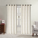 4 of 4:Eden Textured Ikat Jacquard Grommet Window Curtain Panel, 54x84 Inches 