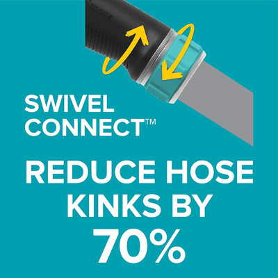 5 of 5:Gilmour Swivel Connect Watering Nozzel, Front Trigger, Black-Aqua 