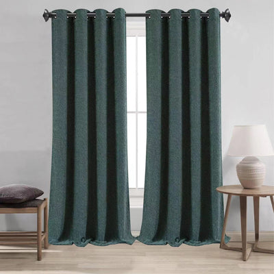 12 of 16:Boucle Textured Grommet Window Curtain Panel, 54x84 Inches 