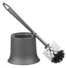 1 of 6:Brosse WC en plastique Home Basics avec support compact, gris 