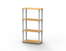 1 of 1:Home Basics 4 Tier Open Wood Storage Shelf, Natural 