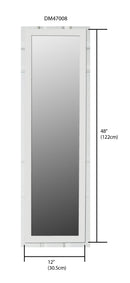 5 of 5:Miroir de porte Home Basics, blanc 