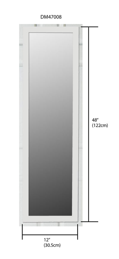 5 of 5:Miroir de porte Home Basics, blanc 