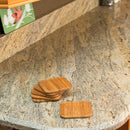 3 of 5:Home Basics 4 Bamboo Coaster Set, (Pack of 6), Natural 