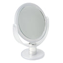 1 of 2:Home Details Dual Sided 10X Magnification Rubberized Vanity Mirror in Frost 