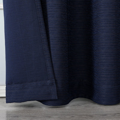 15 of 24:Yola Blackout Textured Jacquard Grommet Window Panel, 52x84 Inches 