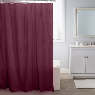 2 of 4:Revestimiento de ducha pesado Bath Bliss en color burdeos 