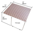 7 of 7:Table pliante polyvalente Home Basics, gris treillis, 38 x 48 x 64 cm 