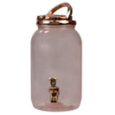 1 of 5:Home Basics Plastic Beverage Drink Dispenser with Carrying Lid, Rose Gold, 1 Gallon 