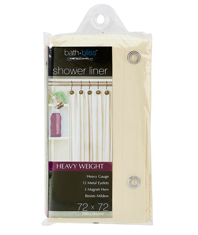 2 of 2:Bath Bliss Heavy Grommet Shower Liner in Beige 