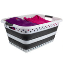 1 of 5:Home Basics Collapsible Laundry Basket, Grey 