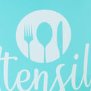2 of 4:Porte-couverts Home Basics avec bord en acier, turquoise, 5 x 6 pouces 