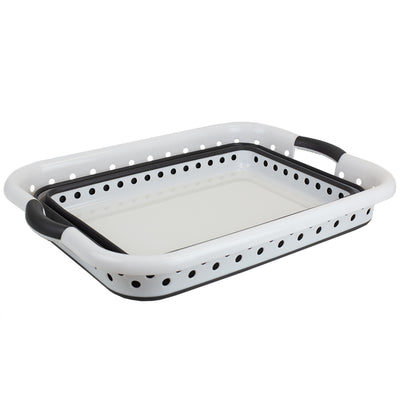 2 of 5:Home Basics Collapsible Laundry Basket, Grey 
