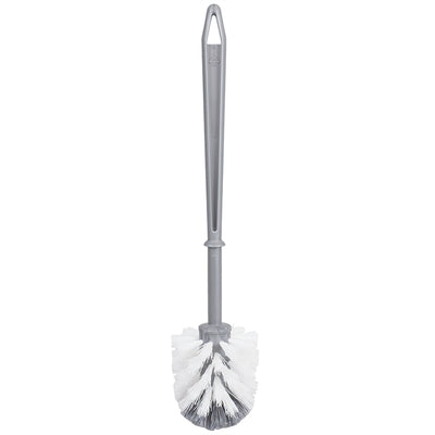 3 of 6:Brosse WC en plastique Home Basics avec support compact, gris 