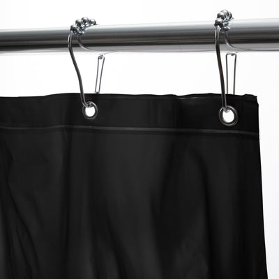 3 of 4:Bath Bliss Heavy Weight Shower Liner in Black 