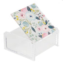2 of 4:Home Basics Caja de cosméticos de plástico floral, transparente 