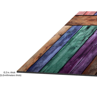 4 of 8:Achim Colorful Plank Heavy Duty Outdoor Mat, Multicolor, 18x30 Inches 