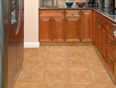 2 of 2:Tivoli Classic Light Oak Diamond Parquet 12x12 Baldosa de vinilo autoadhesiva - 45 Baldosas/45 pies cuadrados 