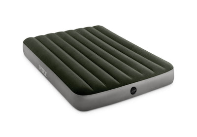 1 of 3:Intex Prestige Durabeam Downy Full Air Bed with Battery Pump, Green 