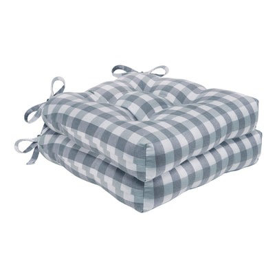 4 of 6:Buffalo Check Tufted - Juego de 2 cojines para silla, 16.0 x 15.0 x 3.0 in 