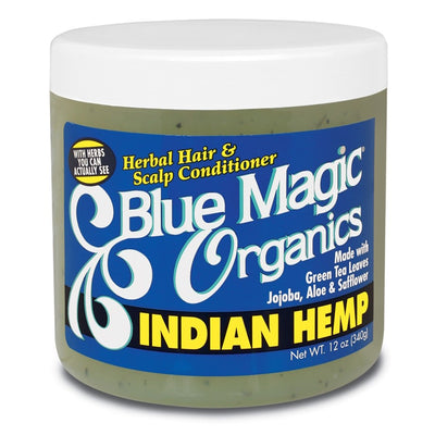 1 of 1:Acondicionador de cabello y cuero cabelludo a base de hierbas de cáñamo indio orgánico Blue Magic, 12 onzas 