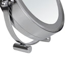2 of 4:Home Basics Double Sided Cosmetic Countertop Handheld Mirror with LED Light, Chrome 