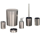 2 of 2:Milano 6-Piece Vertical Paneled Design Complete Bathroom Accessory Set 