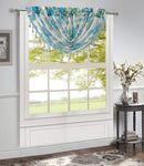 8 of 24:Gwen Dahlia Foil Sheer Rod Pocket Window Panel and Valance Treatments 