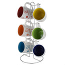 2 of 7:Home Basics 6 Piece Mug Set with Stand 
