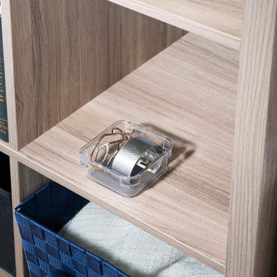 3 of 8:Home Basics 3 x 3 x 2 Plastic Drawer Organizer with Rubber Liner 