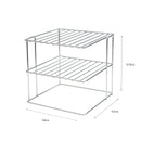 4 of 4:Étagère d'angle jumbo à 3 niveaux Neu Home en chrome 