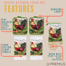 44 of 61:PREMIUS 5 Piece Printed Kitchen Linen Set, 2 Cotton Towels, 2 Pot Holders, 1 Oven Mitt 